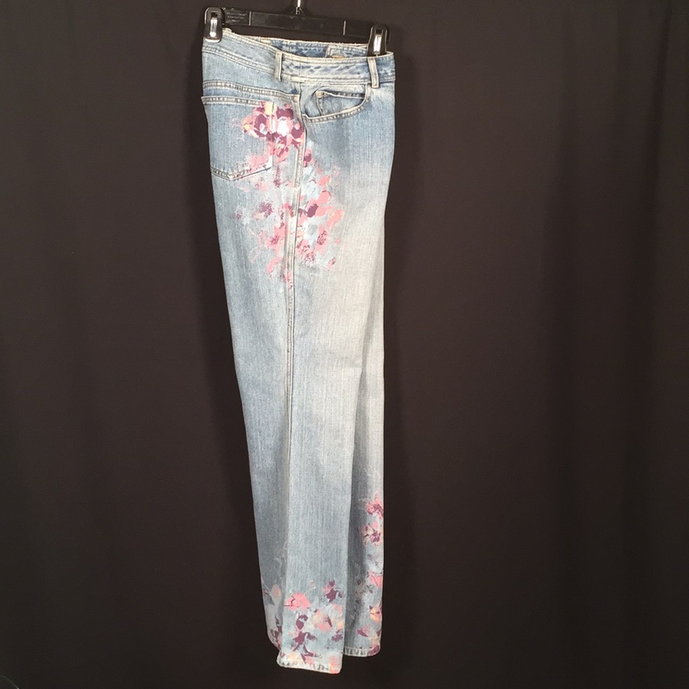 Dana Buchman Blue Jeans Size 8 Hand Painted
